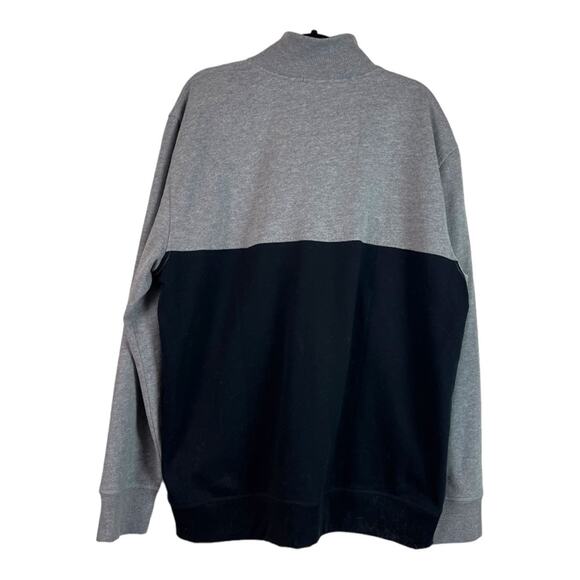 Nautica NEW Men’s Sweatshirt Half Zip Pullover Gray Black Color Block Size XXL - Picture 3 of 10